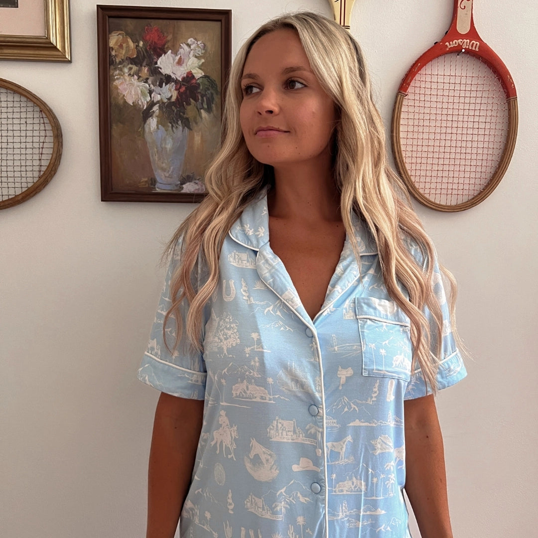 Coastal Cowboy Toile Pajamas