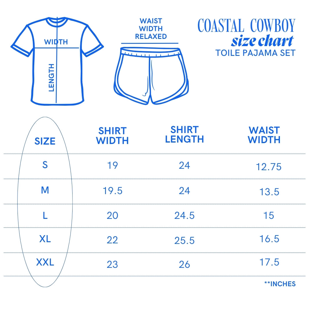Coastal Cowboy Toile Pajamas