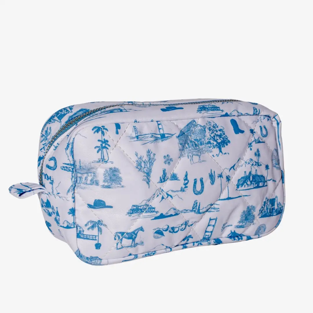 Western Toile Makeup Bag