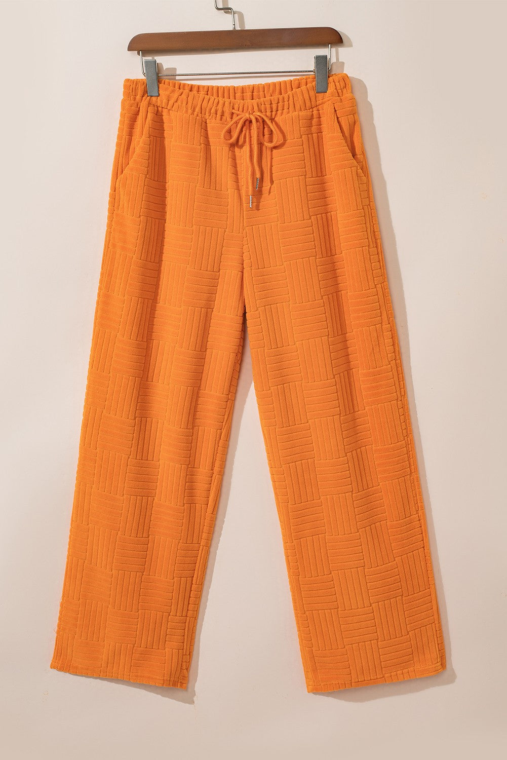 Textured Orange Pants