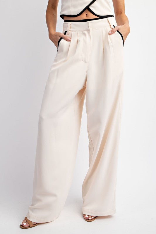 Contrast Edge Pants