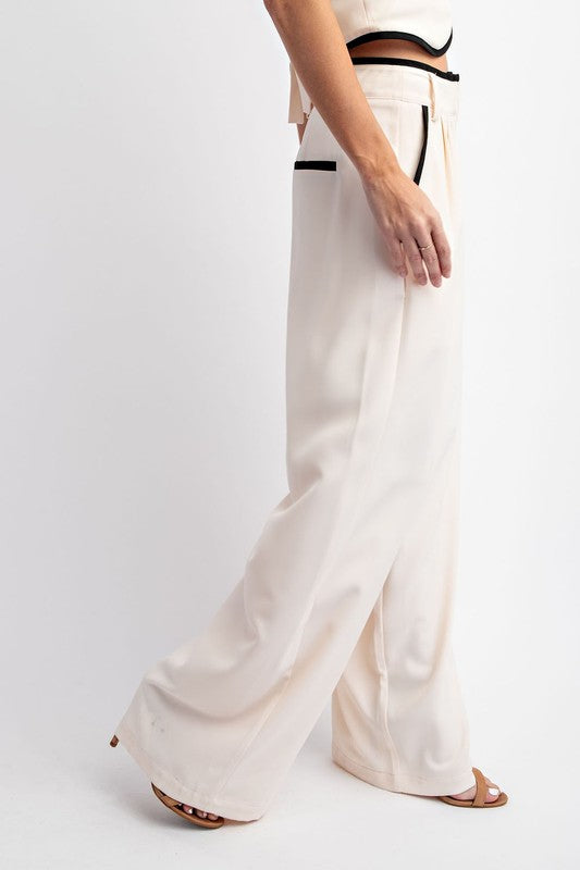 Contrast Edge Pants