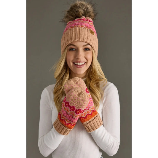 Fair Isle Hat & Mitten Set
