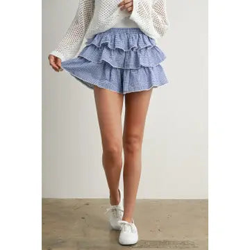 Carson Ruffled Mini Skort