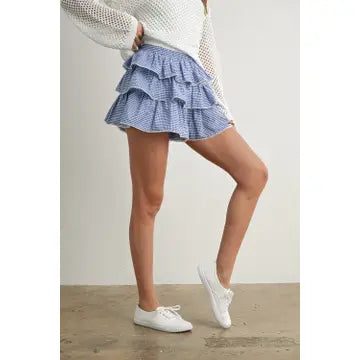 Carson Ruffled Mini Skort